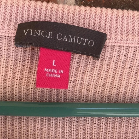Vince Camuto Pink Crew Neck Sweater - Picture 4 of 7